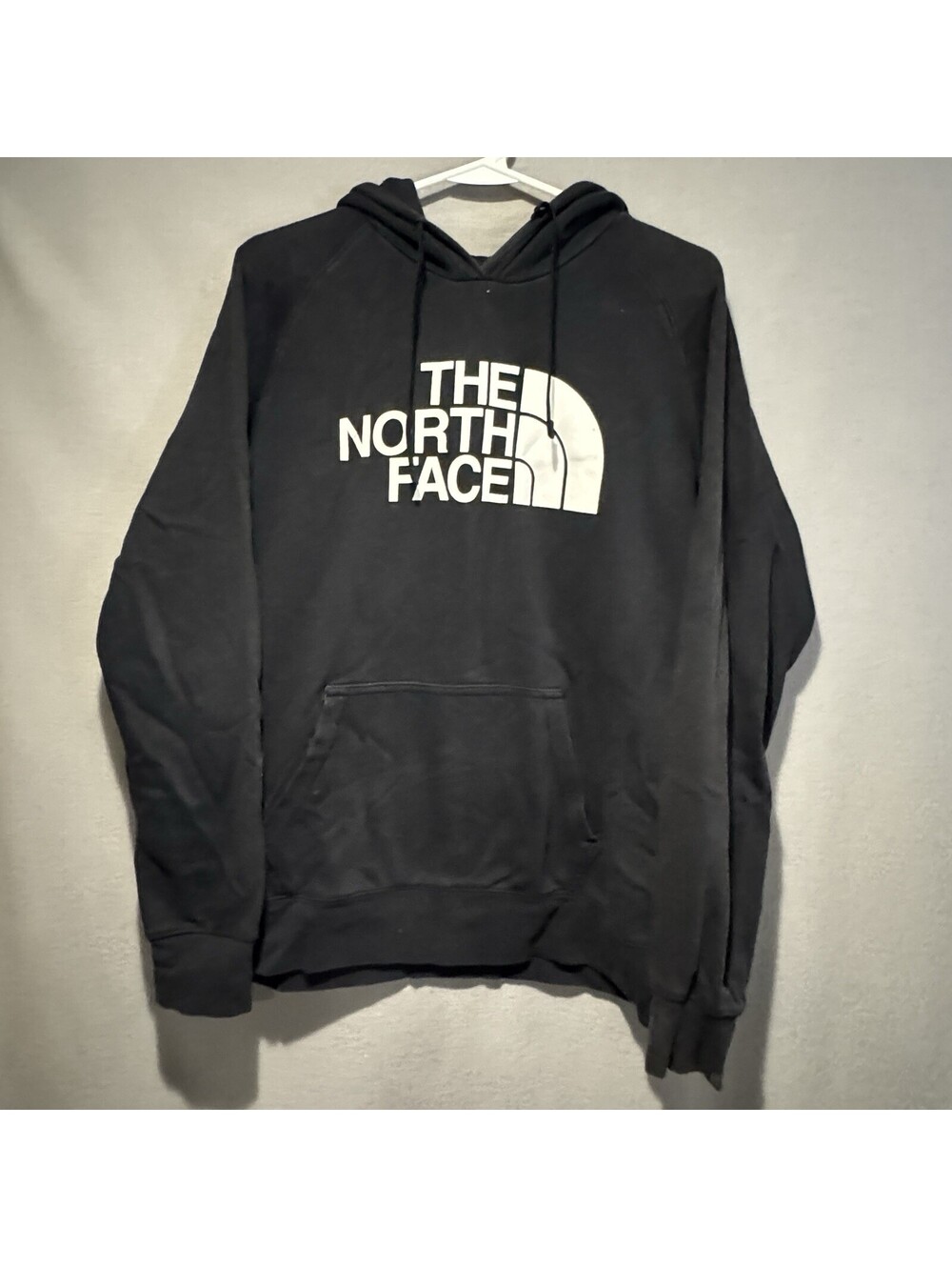 The North Face Half Dome Pullover Hoodie Large Logo Mens Medium Black Cotton